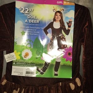 Girl Doe, Deer Costume Set - for Plays, Dress-up